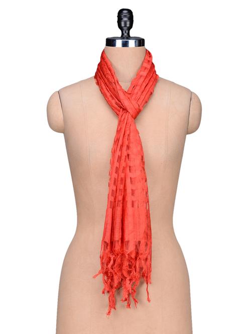 red self check pattern stole - 1150268 - Very Small Image - 1