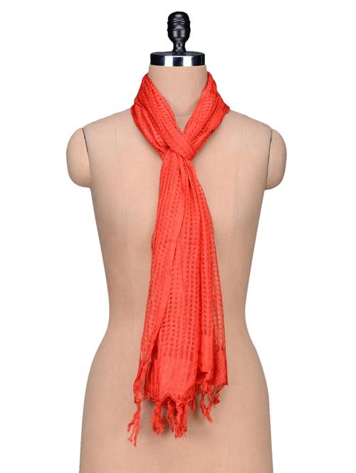 red self check pattern stole - 1150270 - Very Small Image - 1