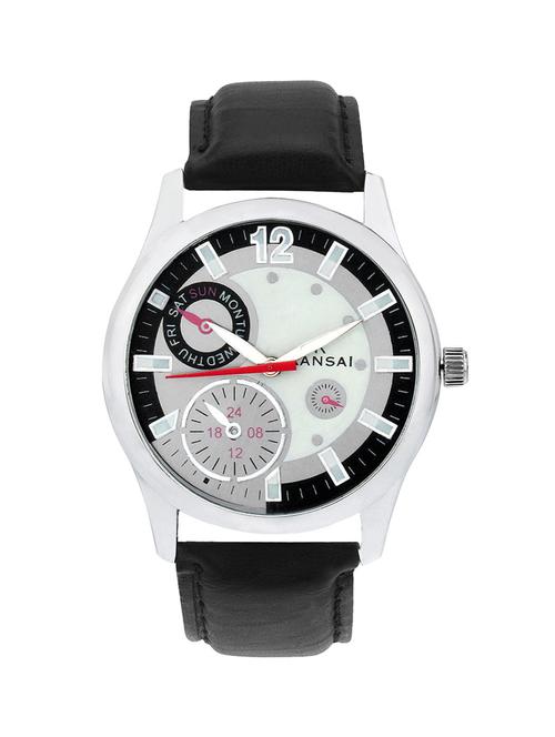 black strap white dial watch - 11504156 - Very Small Image - 1