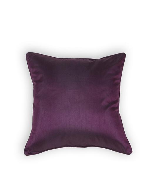 house this jamun purple 100%polyester cushion cover - deep purple - 11504597 - Very Small Image - 1
