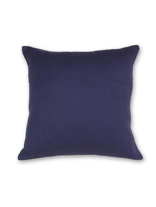 house this insignia blue 100% cotton cushion cover - blue - 11504603 - Very Small Image - 1