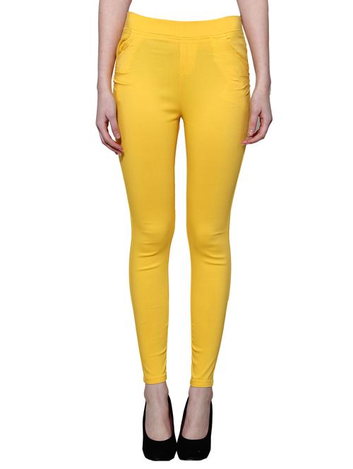 yellow nylon jeggings - 11508345 - Very Small Image - 1