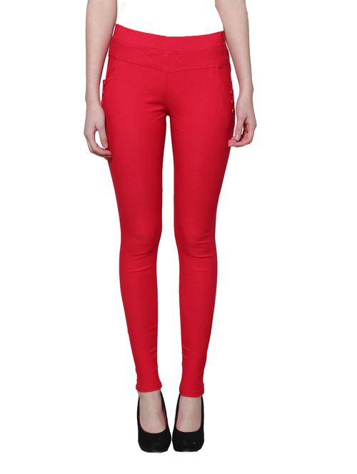 red nylon jeggings - 11508365 - Very Small Image - 1