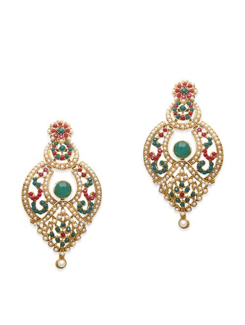 multicolored embellished zinc earrings - 11509056 - Very Small Image - 1
