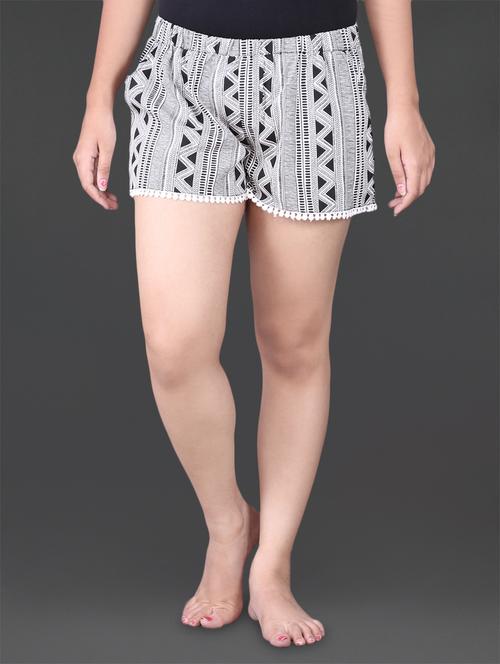 monochrome geometric printed shorts - 1150940 - Very Small Image - 1