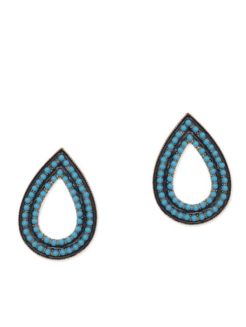 blue tear drop shaped earrings - 1150967 - Very Small Image - 1
