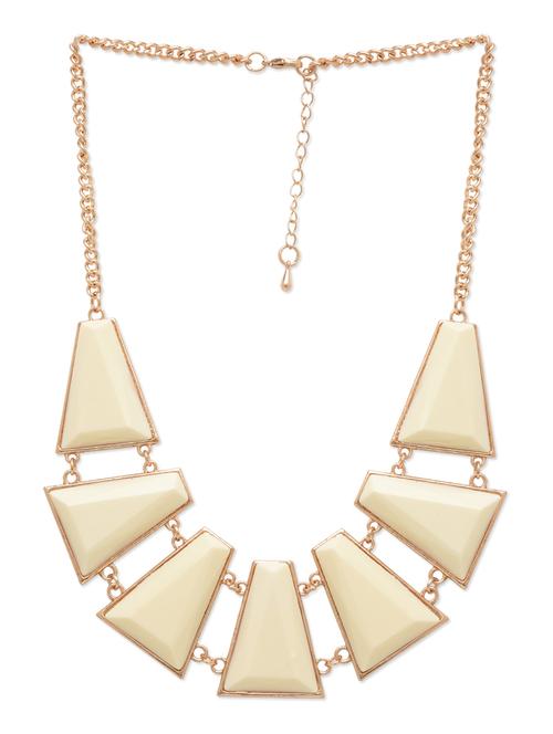 cream plastic faux stones statement necklace - 1151046 - Very Small Image - 1