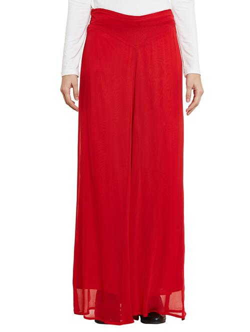 red viscose palazzos - 11511030 - Very Small Image - 1