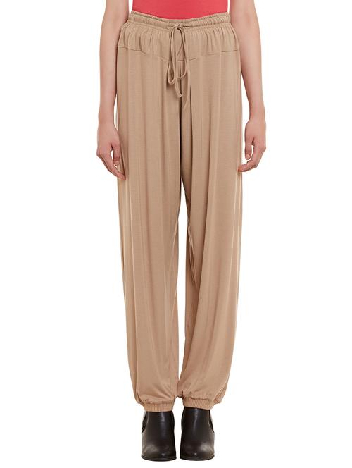 beige viscose harem pant - 11511033 - Very Small Image - 1