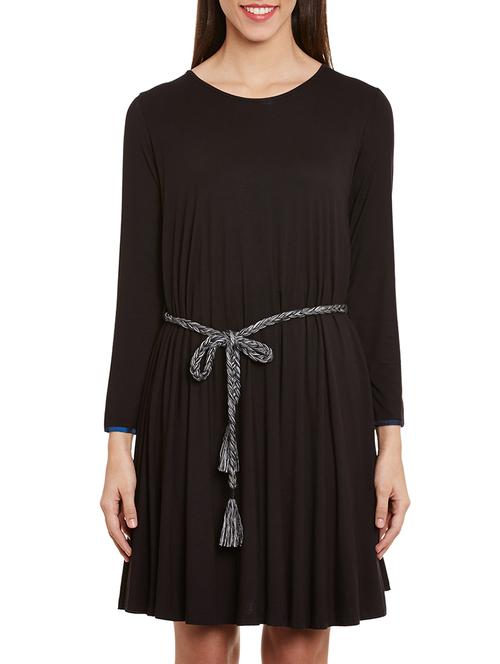 black viscose dress - 11511044 - Very Small Image - 1