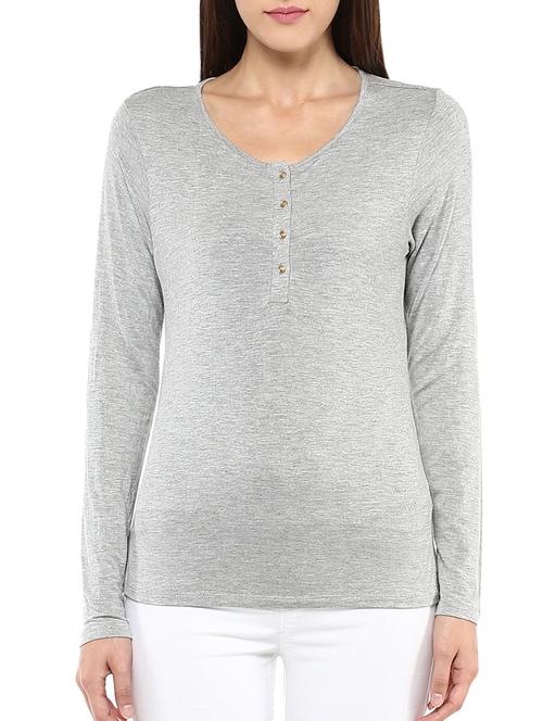 grey viscose regular tshirt - 11511063 - Very Small Image - 1