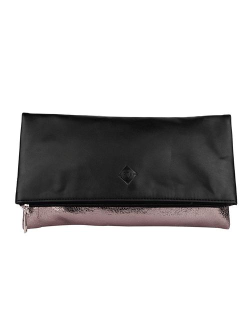 gold and black leatherette clutch - 11512613 - Very Small Image - 1