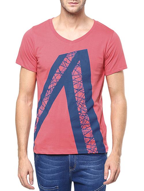 pink cotton front print tshirt - 11517480 - Very Small Image - 1