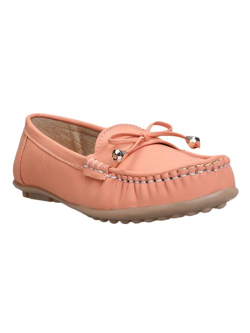 orange faux leather slip on moccasins - 11517532 - Very Small Image - 1
