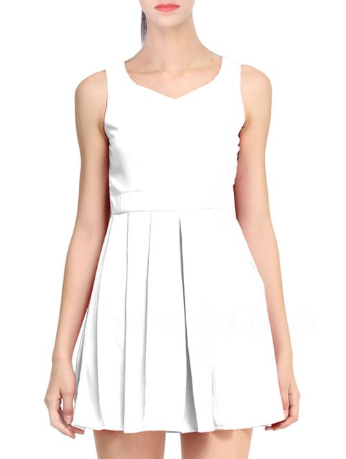 white polyester dress - 11519476 - Very Small Image - 1