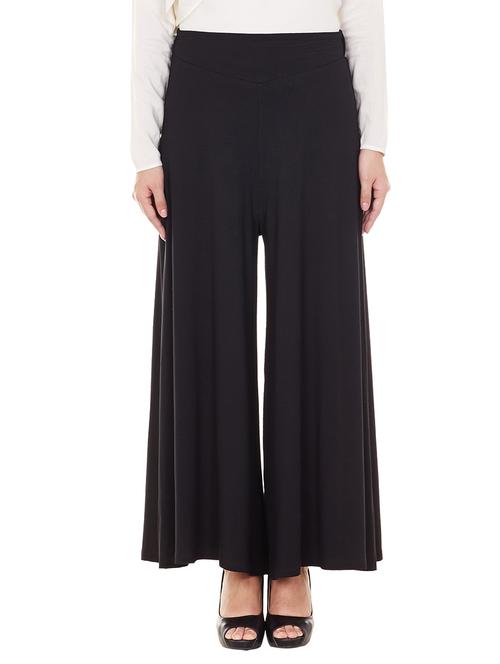 solid black cotton palazzo - 11521471 - Very Small Image - 1
