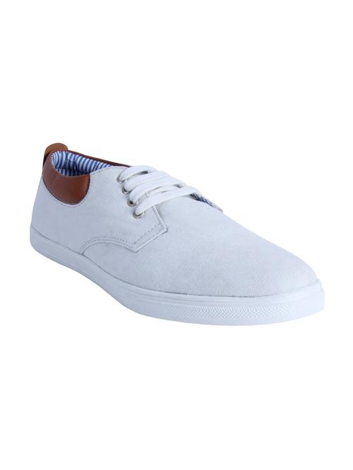 white canvas lace up sneakers - 11522283 - Very Small Image - 1