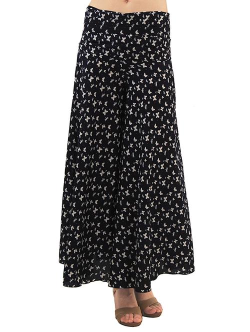 navy blue polyester palazzos - 11522336 - Very Small Image - 1