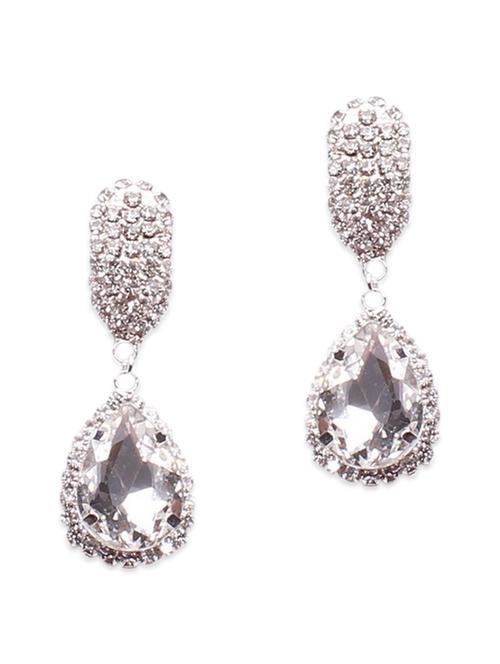 silver color, metal alloy drop earring - 11522499 - Very Small Image - 1