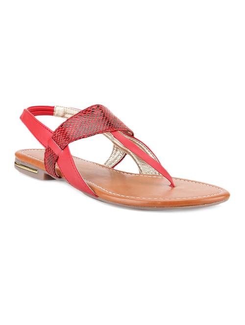 maroon flat open toe sandal - 11524404 - Very Small Image - 1