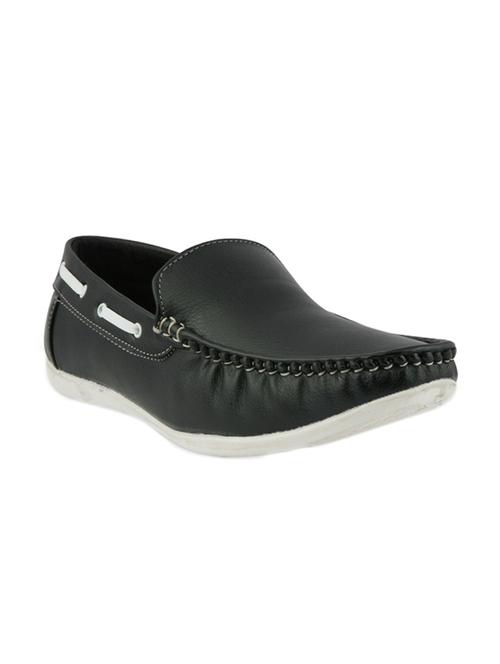 solid black faux leather loafers - 11524662 - Very Small Image - 1