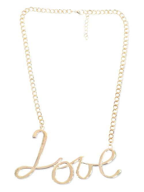 gold metal short necklace - 11524695 - Very Small Image - 1