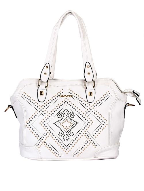white leatherette handbag - 1152485 - Very Small Image - 1