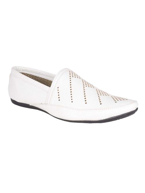 solid white faux leather loafers - 11528789 - Very Small Image - 1
