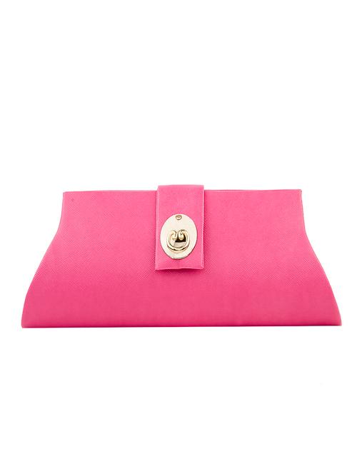 pink leatherette clutch - 11529087 - Very Small Image - 1