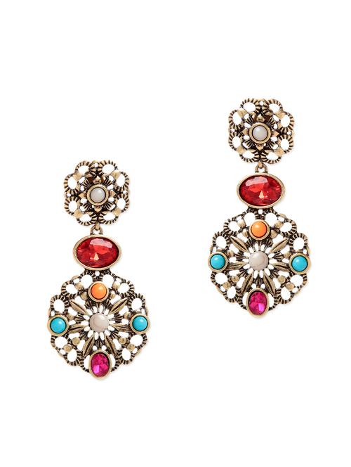 multi colored metal drop earring - 11531892 - Very Small Image - 1