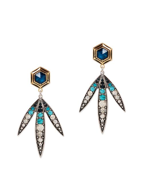 blue metal drop earring - 11531893 - Very Small Image - 1