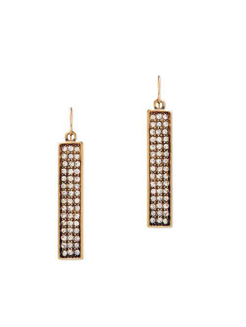 gold metal drop earring - 11531901 - Very Small Image - 1