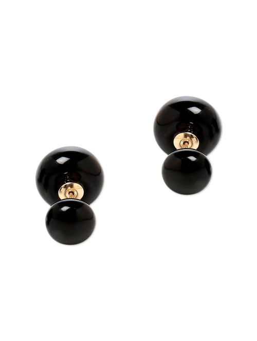 black metal studs earring - 11531906 - Very Small Image - 1