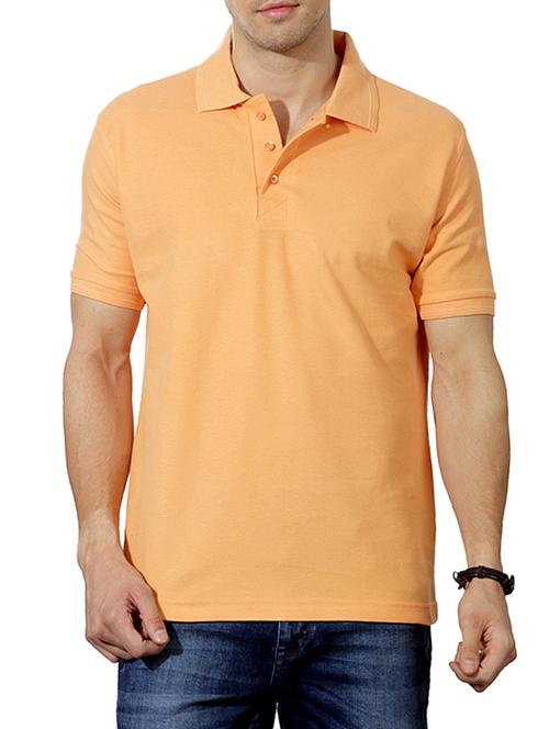 orange polo neck cotton t-shirt - 11533016 - Very Small Image - 1