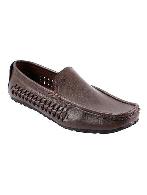 brown leather slip on loafers - 11534513 - Very Small Image - 1