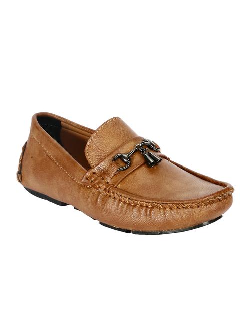 beige leather slip on loafers - 11534538 - Very Small Image - 1