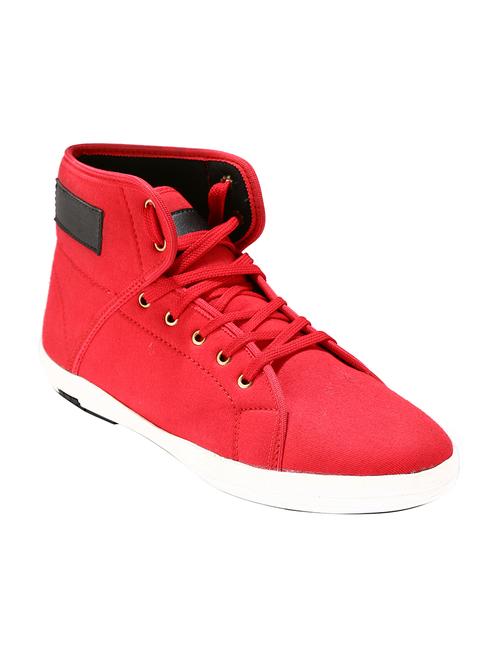 red canvas lace up sneaker - 11534608 - Very Small Image - 1