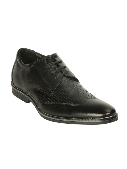 black leatherette lace-up derby - 11534764 - Very Small Image - 1