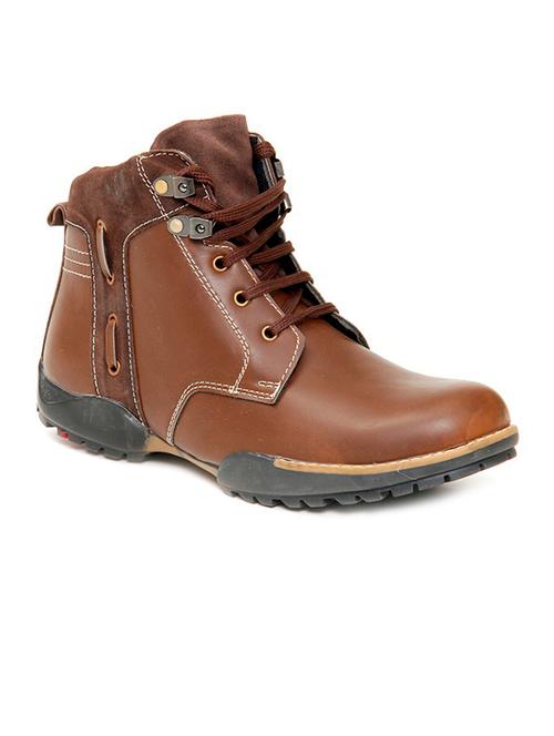 brown lace up leather boot - 11534994 - Very Small Image - 1