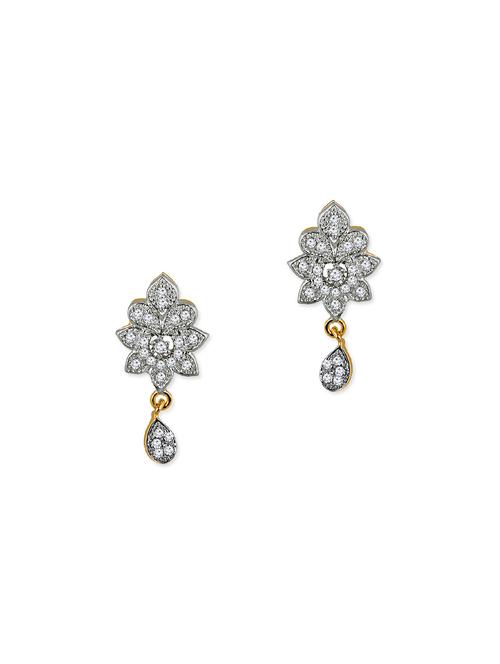 silver crystal drop earrings - 11535943 - Very Small Image - 1