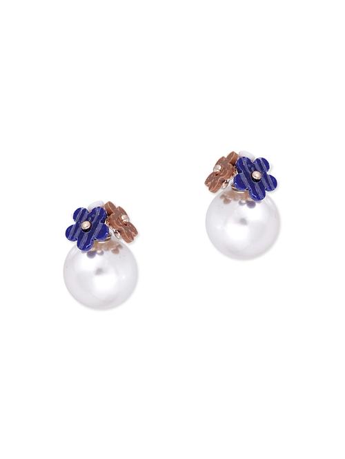 white crystal studs earrings - 11535951 - Very Small Image - 1