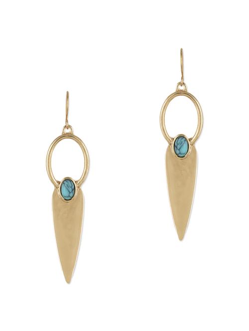 gold toned embellished metal earrings - 11538882 - Very Small Image - 1