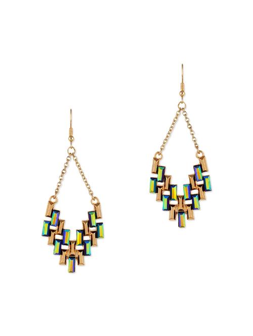 multicolored embellished metal earrings - 11538883 - Very Small Image - 1