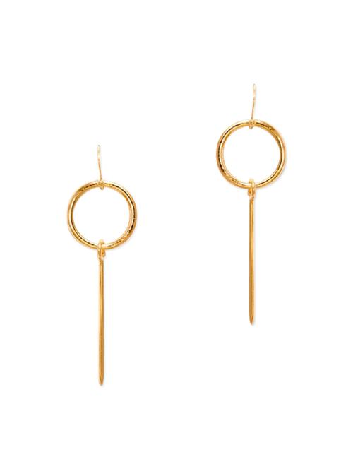 gold toned metal earrings - 11538908 - Very Small Image - 1