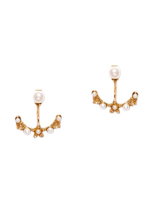 gold toned embellished metal earrings - 11538911 - Very Small Image - 1