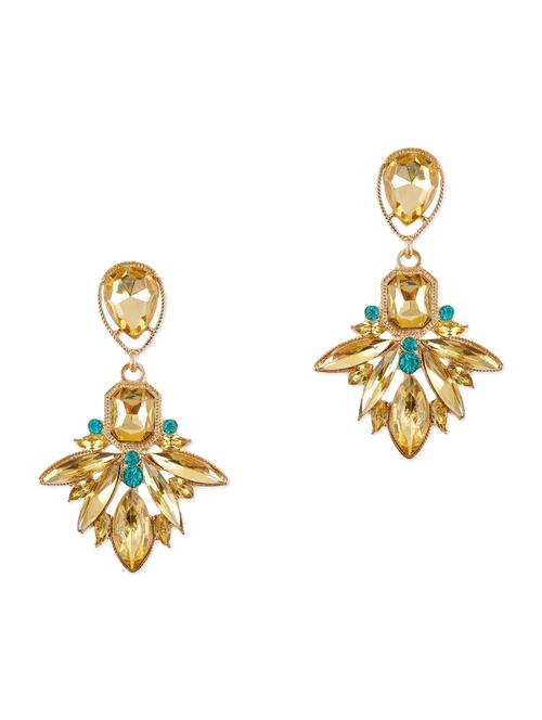 gold toned embellished metal earrings - 11538920 - Very Small Image - 1