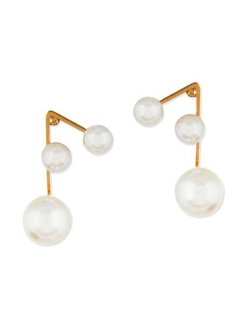 gold toned embellished metal earrings - 11538926 - Very Small Image - 1