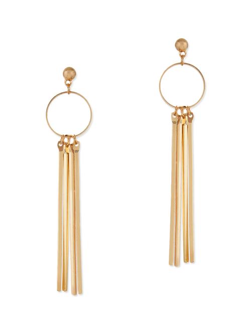 gold toned metal earrings - 11538931 - Very Small Image - 1
