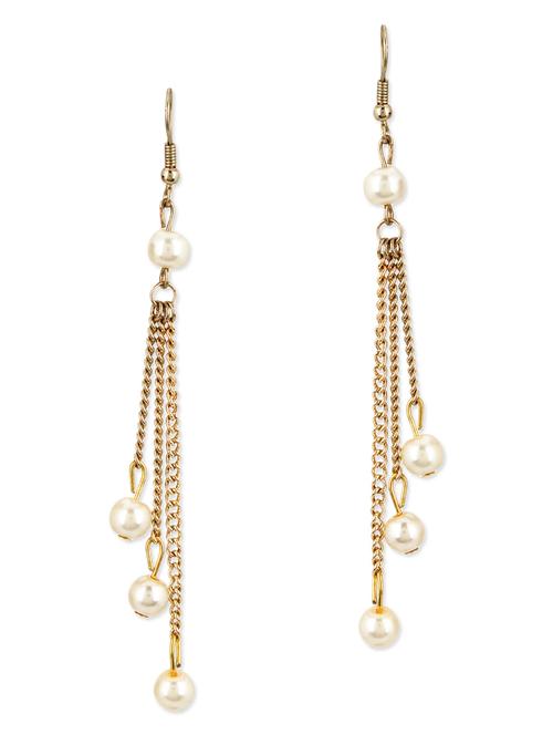 gold toned embellished metal multi drop earrings - 11538951 - Very Small Image - 1
