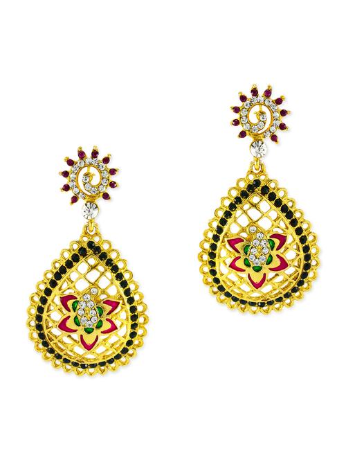 gold metal drop earring - 11539892 - Very Small Image - 1